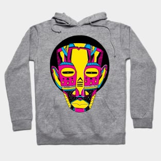 CMYK African Mask No 3 Hoodie